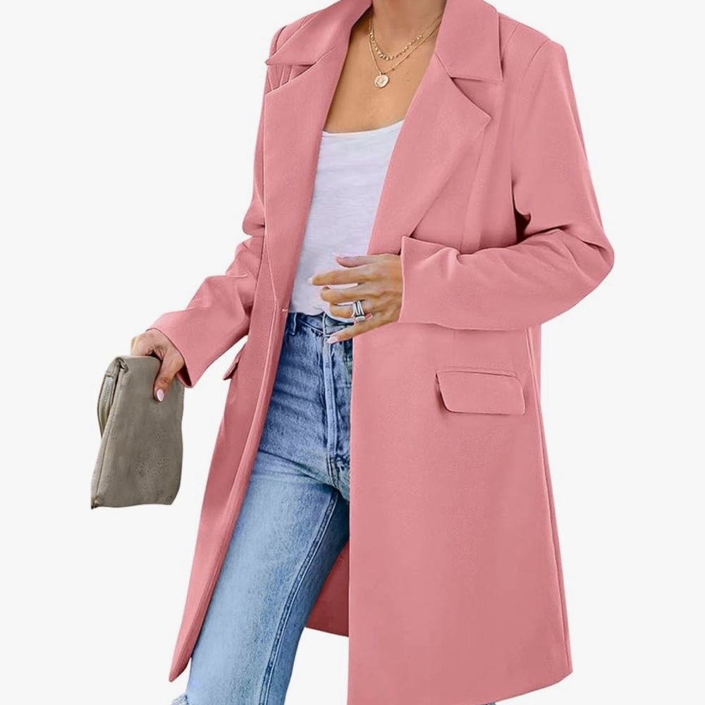 🎀Pink Blazer Coat  Minimalist Silhouette